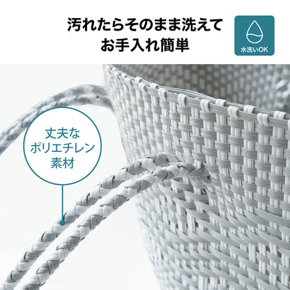 Lakurasu メルカドバッグ 洗える トートバッグ 編み込み