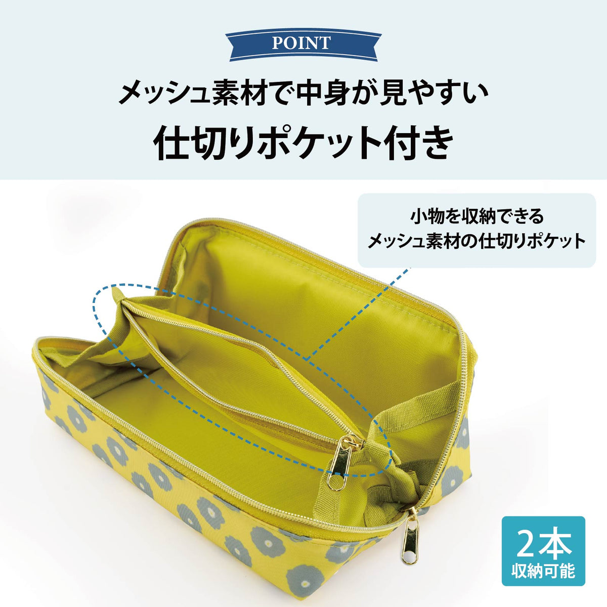 Lakurasu 眼鏡ケース 2本収納 軽量 スリム ソフト PACAPO ダブルファスナー