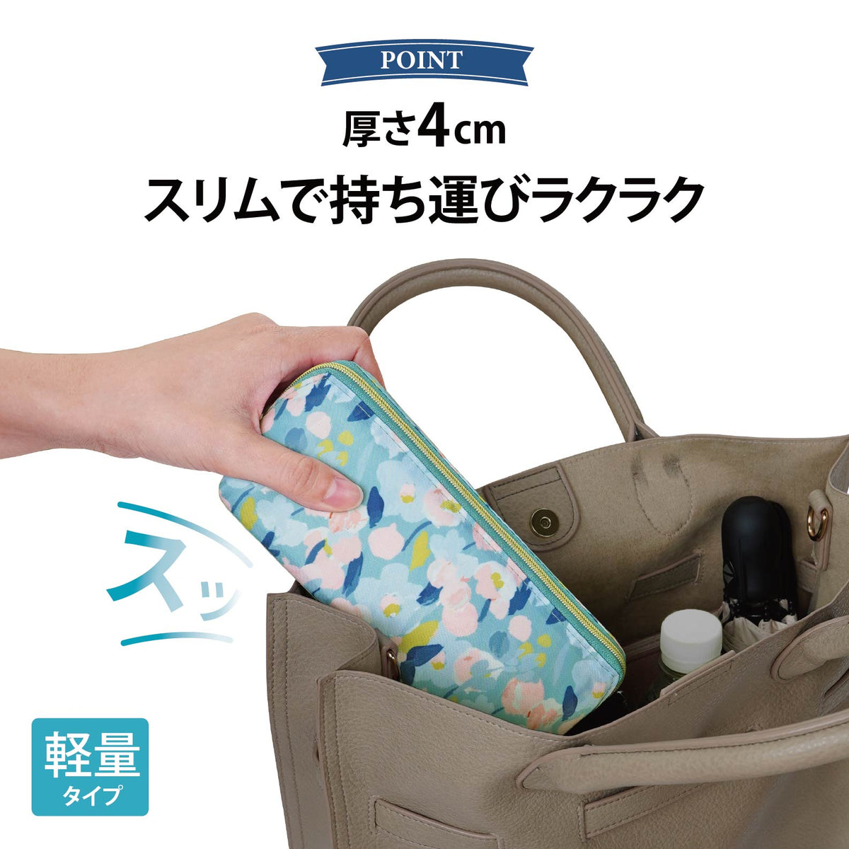Lakurasu 眼鏡ケース 2本収納 軽量 スリム ソフト PACAPO ダブルファスナー