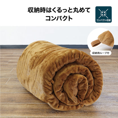 Lakurasu ごろ寝マット 長座布団 お昼寝マット 折りたたみ ソファークッション 3WAY コンパクト 軽量 洗える マイクロファイバー ブラウン 180×70cm