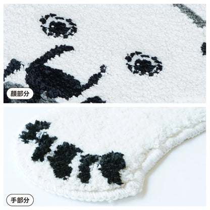 Lakurasu ラグ 小さめ 玄関マット トイレマット 洗える 滑り止め アニマル 90×60cm