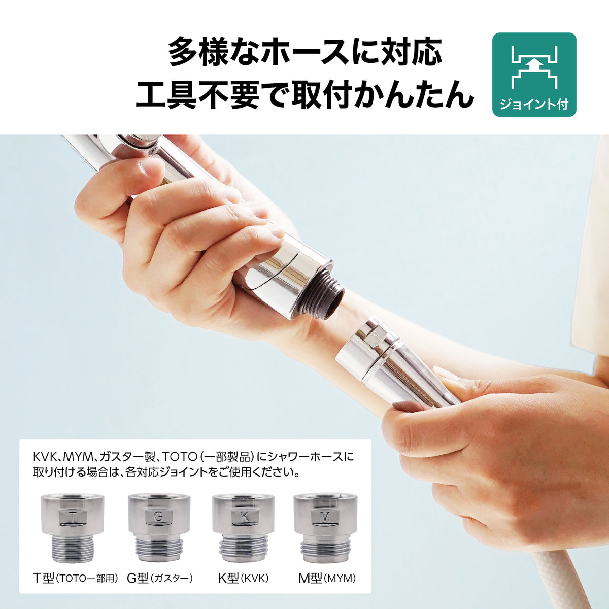 Lakurasu シャワーヘッド 高水圧 節水 止水 6段階切り替え 取り付け簡単 TOTO KVK MYM アダプター付属