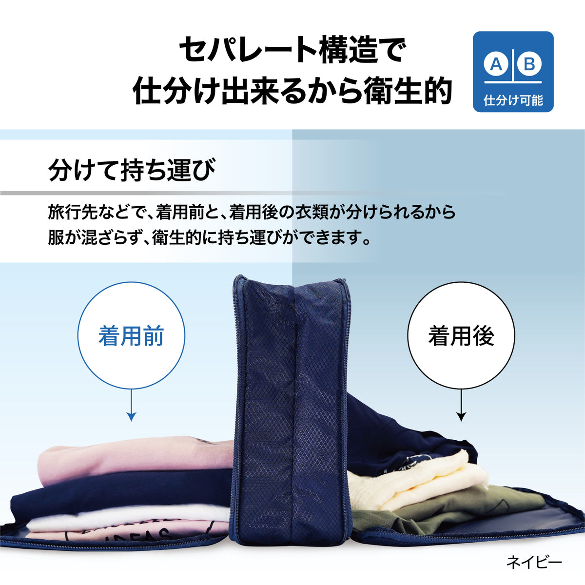 Lakurasu 圧縮トラベルポーチ ポコ 服 衣類 旅行用 圧縮袋 パッキングポーチ