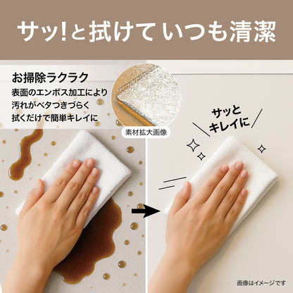 Lakurasu キッチンマット 透明 拭ける ズレにくい 床暖房対応 カット可 1.5mm