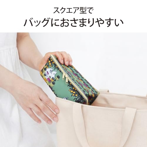小物入れ ポーチ マルチポーチ 化粧ポーチ ガバっと開く パカポ ダブルファスナー MOOMIN 商品画像 5