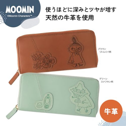 財布 レディース 小銭とレシート 一度に仕分け ガバっと開く じゃばら 大容量 牛革 長財布 MOOMIN 商品画像 8