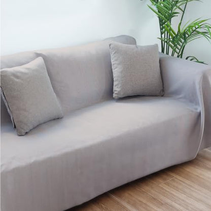 Lakurasu ソファーカバー マルチカバー こたつカバー ベッドカバー かけるだけ 大判 四季通用 190×240cm ヘリンボーン ブラウン MAIN