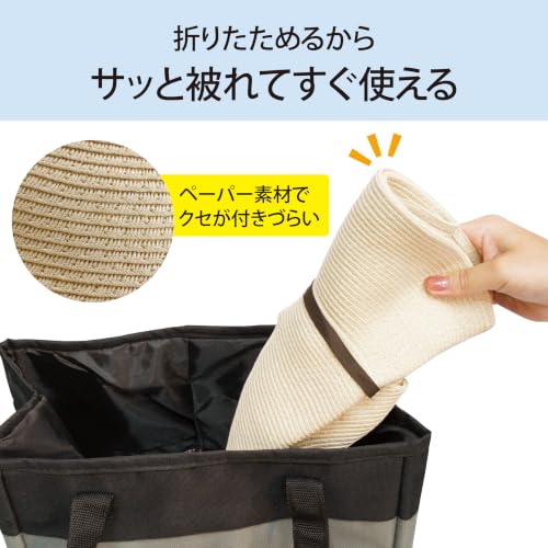 Lakurasu UVカット 遮蔽率90%以上 日焼け防止 クロッシェ帽 レディース ハットストラップ付き アイボリー PT04