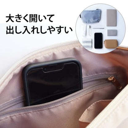 Lakurasu ショルダーバッグ はっ水 5ポケット マチ付き レディース 斜め掛け 軽量 ローズ PT03