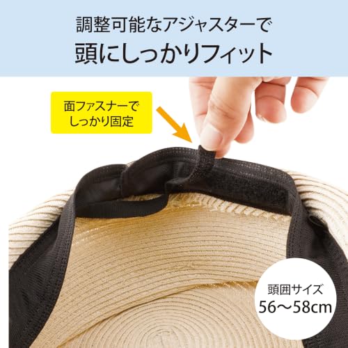 Lakurasu UVカット 遮蔽率90%以上 日焼け防止 クロッシェ帽 レディース ハットストラップ付き アイボリー PT03