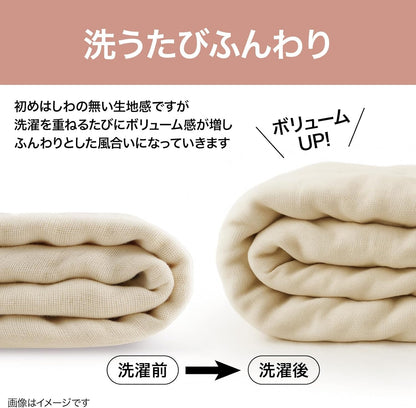 Lakurasu ガーゼケット シングル 5重織り オーガニックコットン 日本製 綿 100% 夏 冬 オールシーズン 洗える 140x190cm