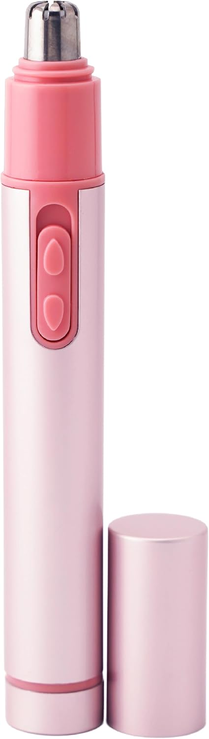 Lakurasu 鼻毛カッター エチケットカッター レディース メンズ 兼用 電池式 ピンク MAIN