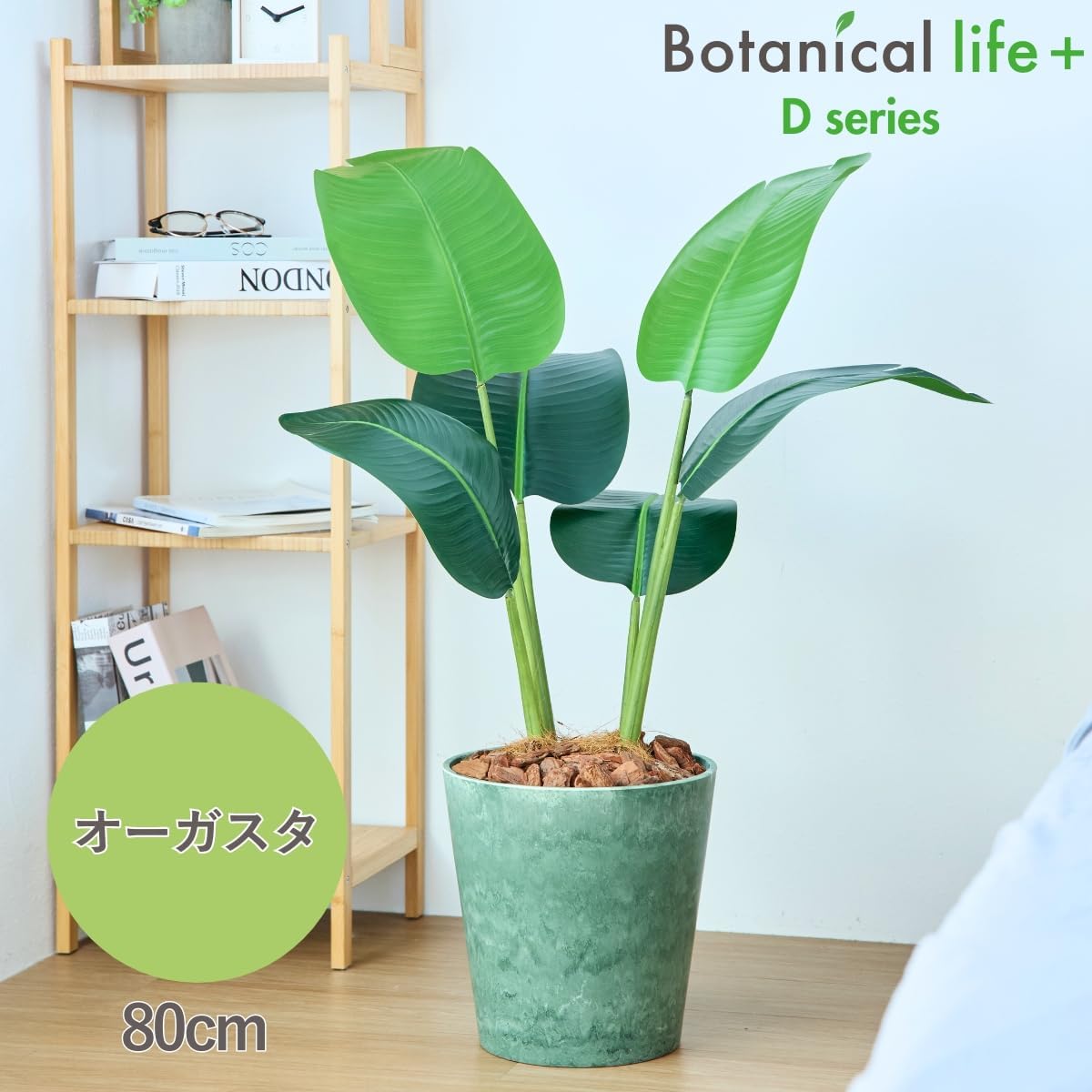 Botanical life+ フェイクグリーン 観葉植物 光触媒 日本製 消臭 抗菌 オーガスタ 80cm Dシリーズ  PT01