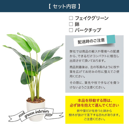 Botanical life+ フェイクグリーン 観葉植物 光触媒 日本製 消臭 抗菌 オーガスタ 120cm NBシリーズ  PT06