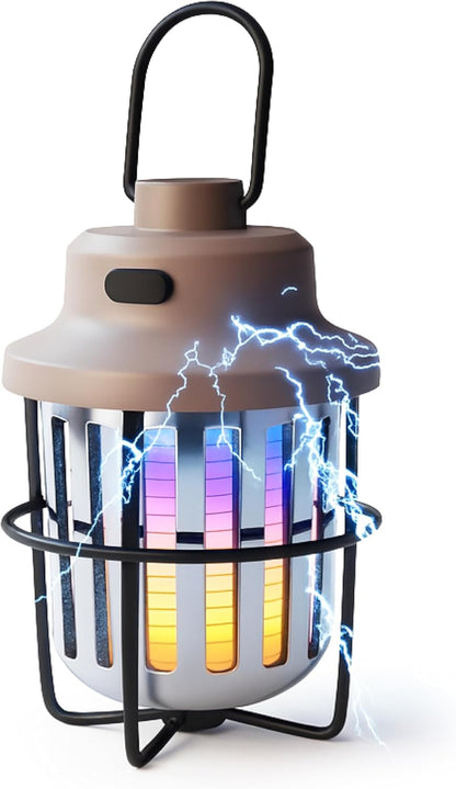 Lakurasu 電撃殺虫器 コバエ取り 蚊取り ライト 炎ゆらぎ LED 防水 室内 アウトドア ランタン USB 充電式  MAIN