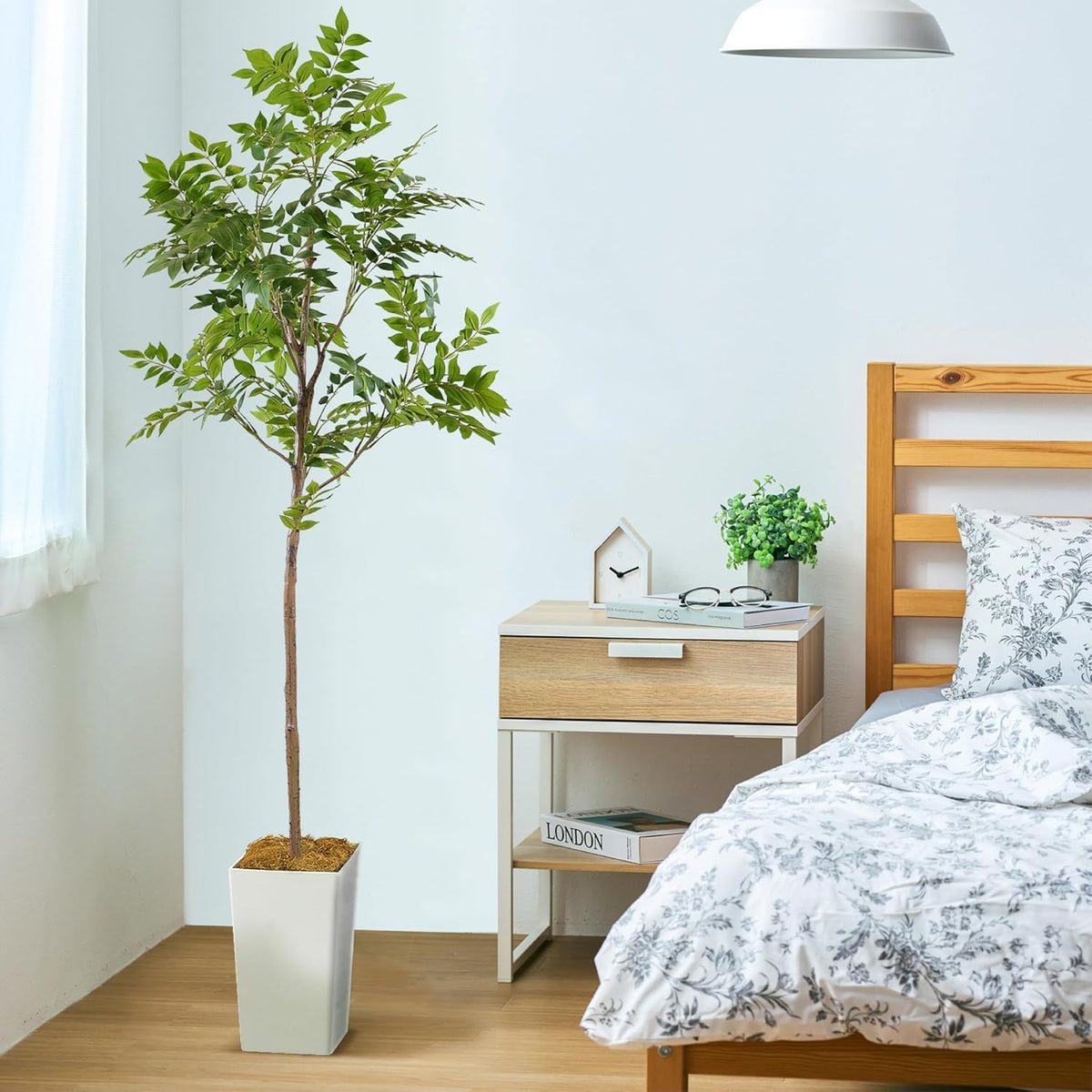 Botanical life+ フェイクグリーン 観葉植物 光触媒 大型 消臭 抗菌 シマトネリコ 200cm Kシリーズ  PT02