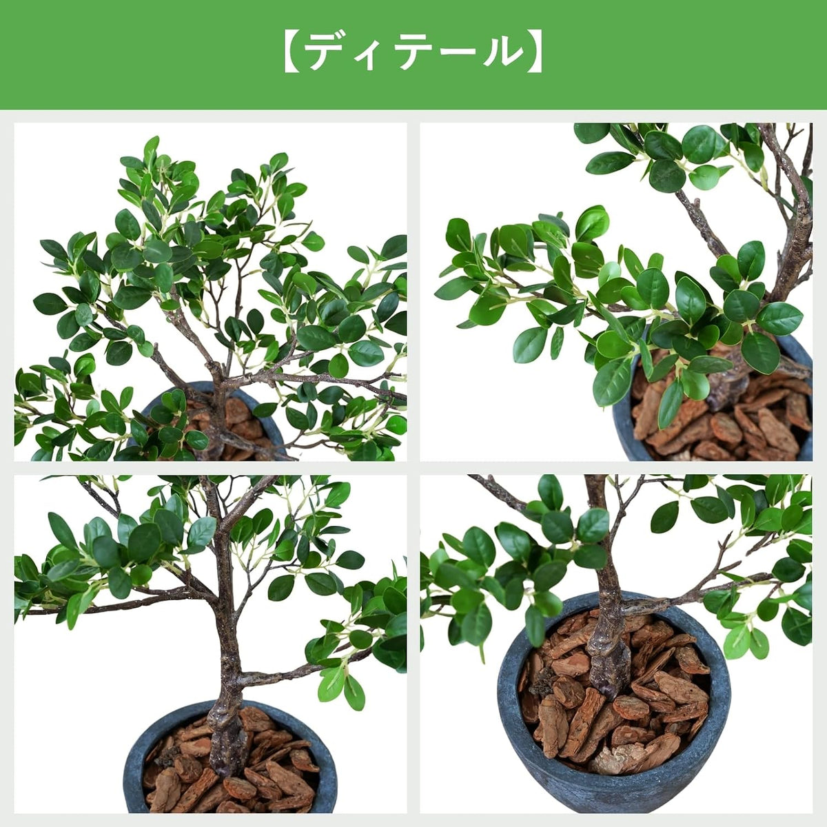 Botanical life+ フェイクグリーン 観葉植物 光触媒 日本製 消臭 抗菌 パンダガジュマル 70cm Dシリーズ  PT07