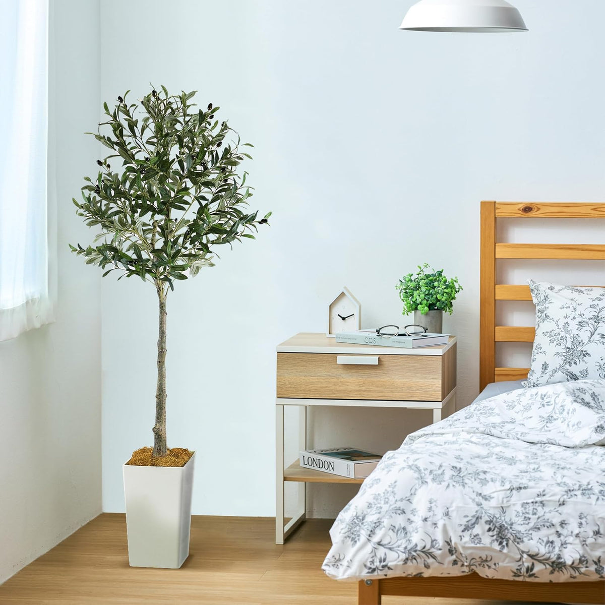 Botanical life+ フェイクグリーン 観葉植物 光触媒 大型 消臭 抗菌 オリーブ 170cm Kシリーズ  PT02