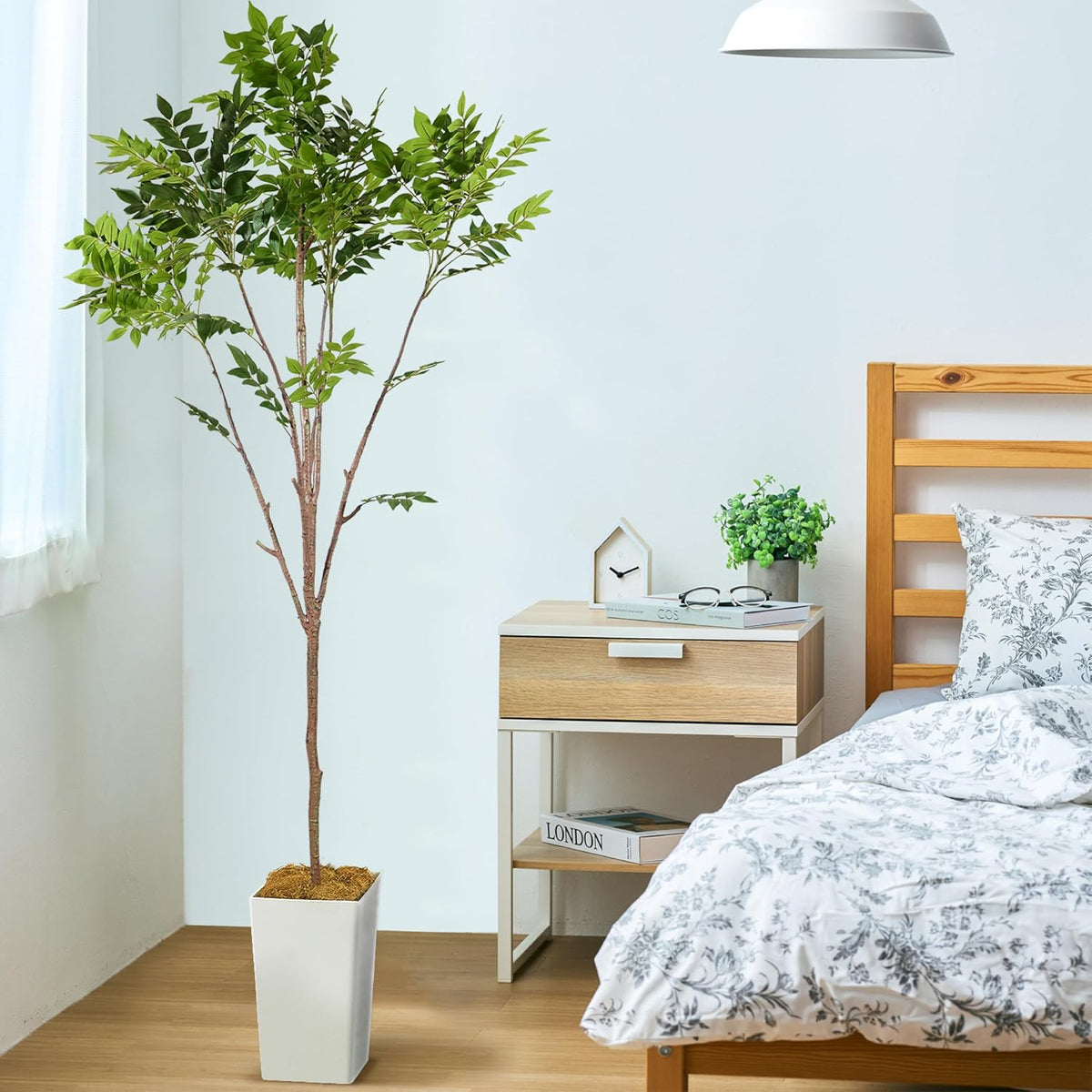 Botanical life+ フェイクグリーン 観葉植物 光触媒 大型 消臭 抗菌 シマトネリコ 220cm Kシリーズ  PT02