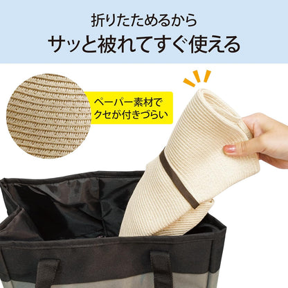 Lakurasu UVカット 遮蔽率90%以上 日焼け防止 クロッシェ帽 レディース ハットストラップ付き ダークベージュ PT04